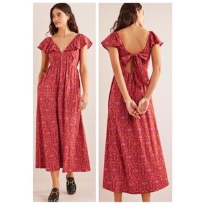 Boden Tie Back Jersey Maxi Dress